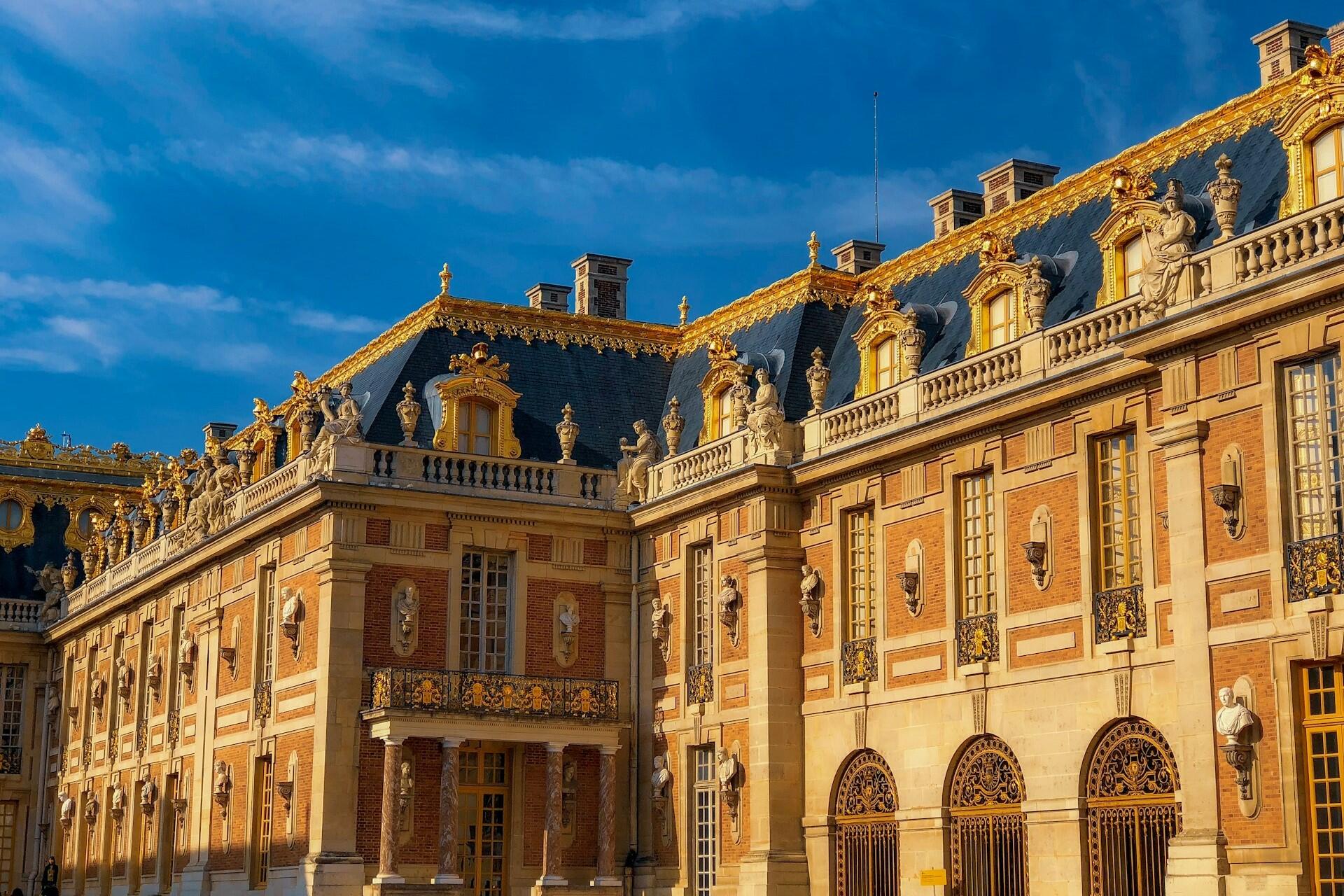 The outside of Versailles, France.