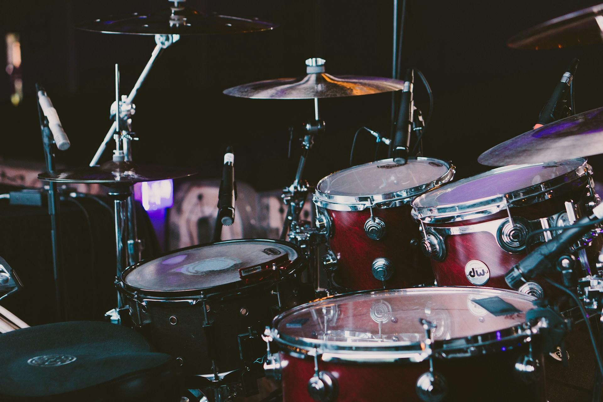 A drum kit.