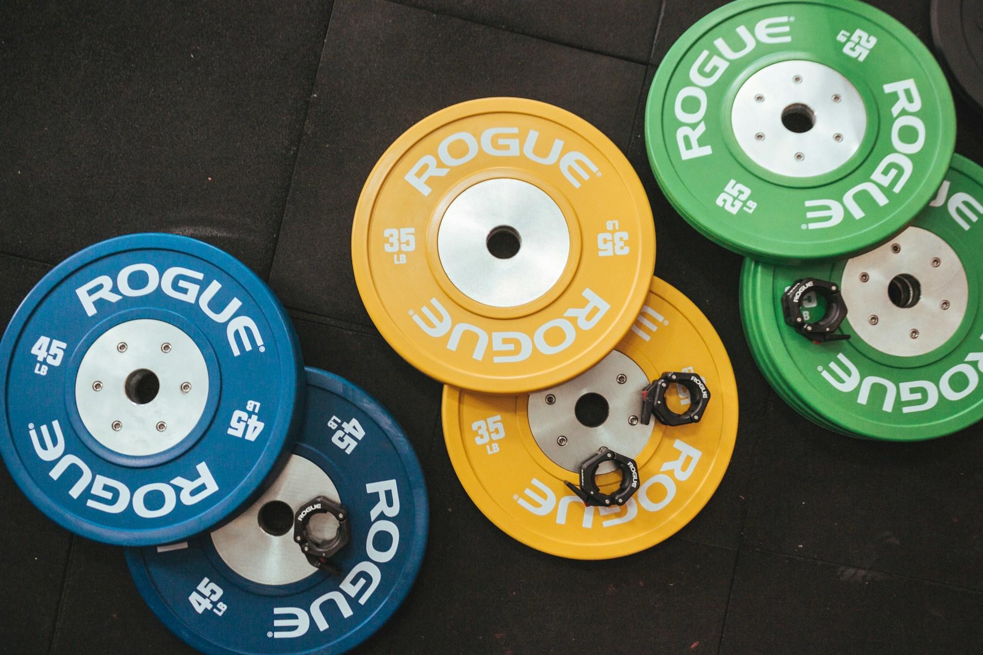 Some weights on the floor.