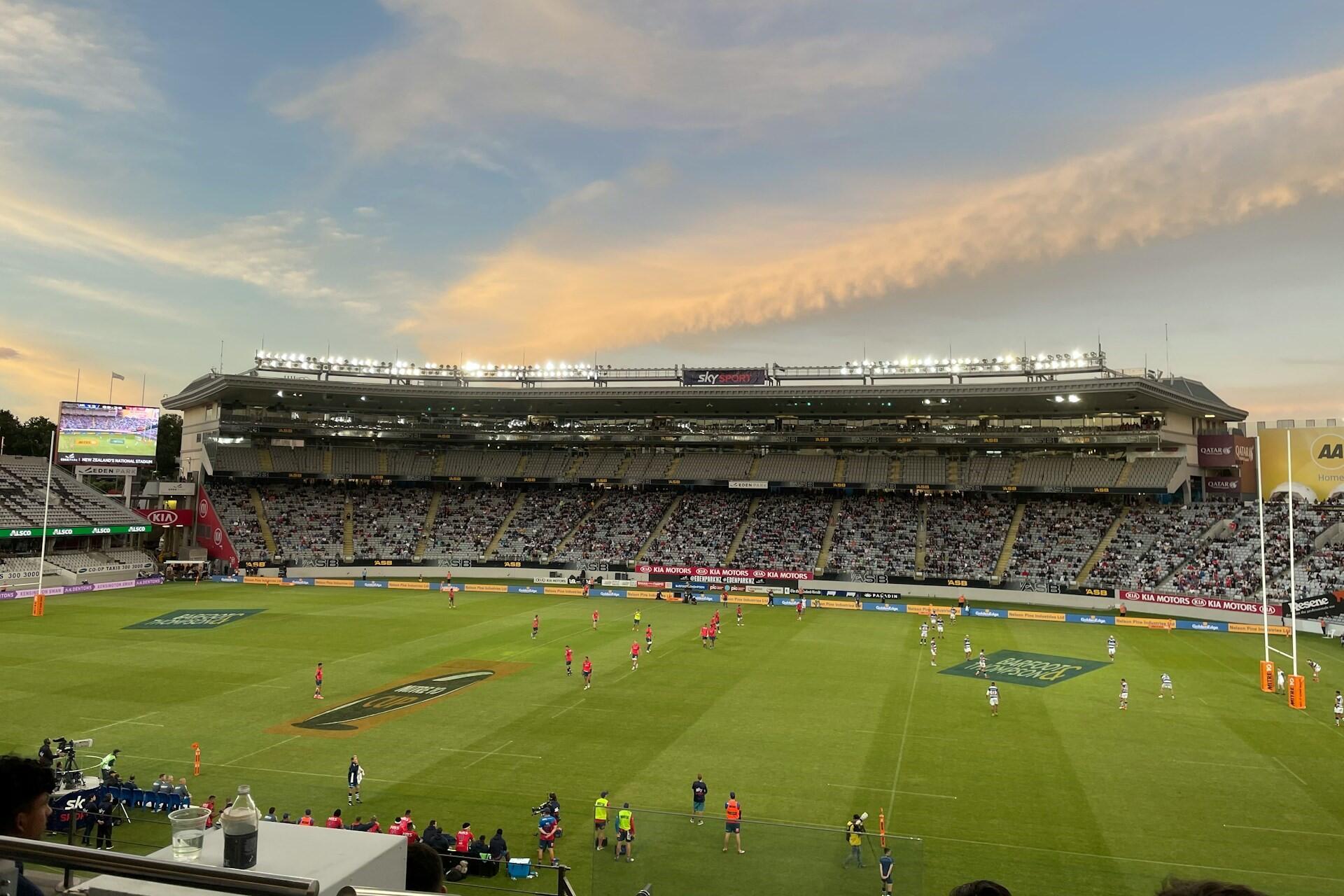 Eden Park during a rugby match.
