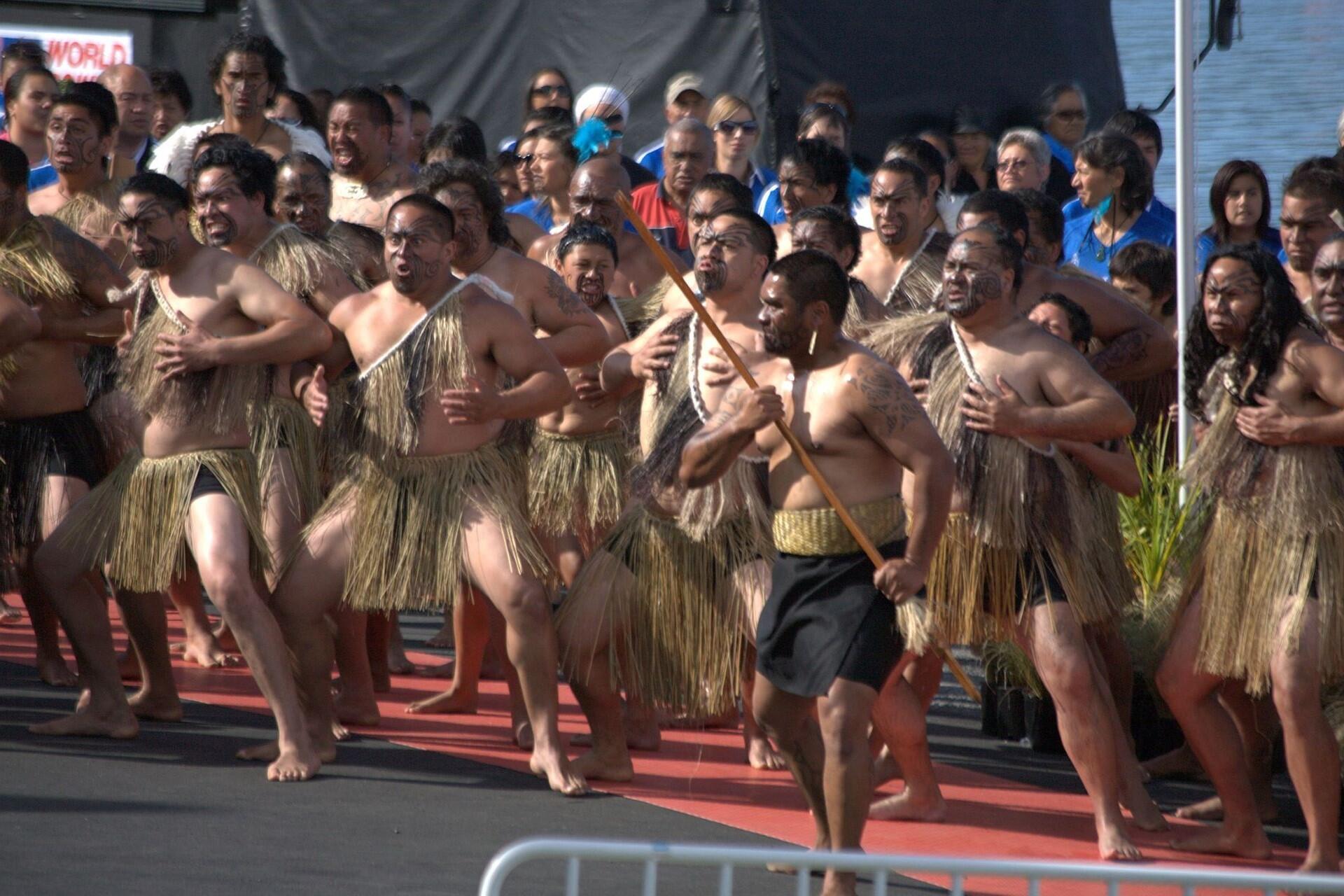 Maori performing a haka.