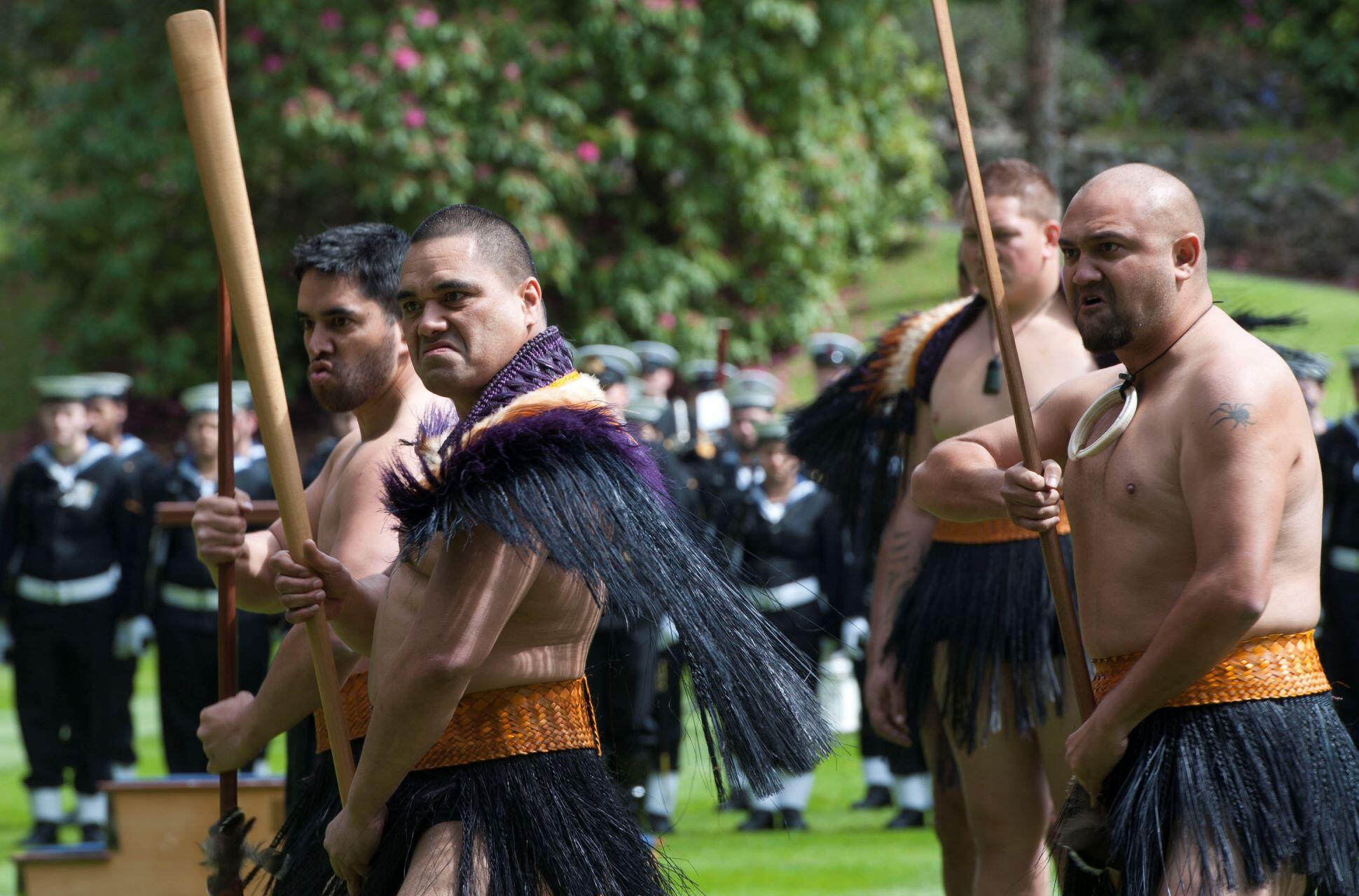 Maori performing a haka.