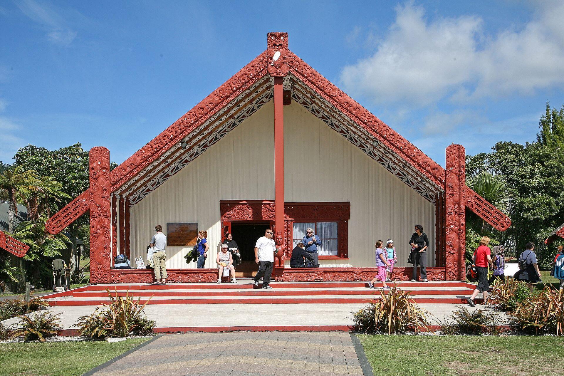 A marae meeting house.