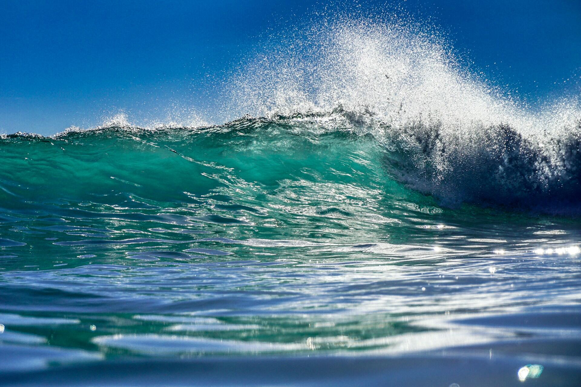 A wave in the ocean.