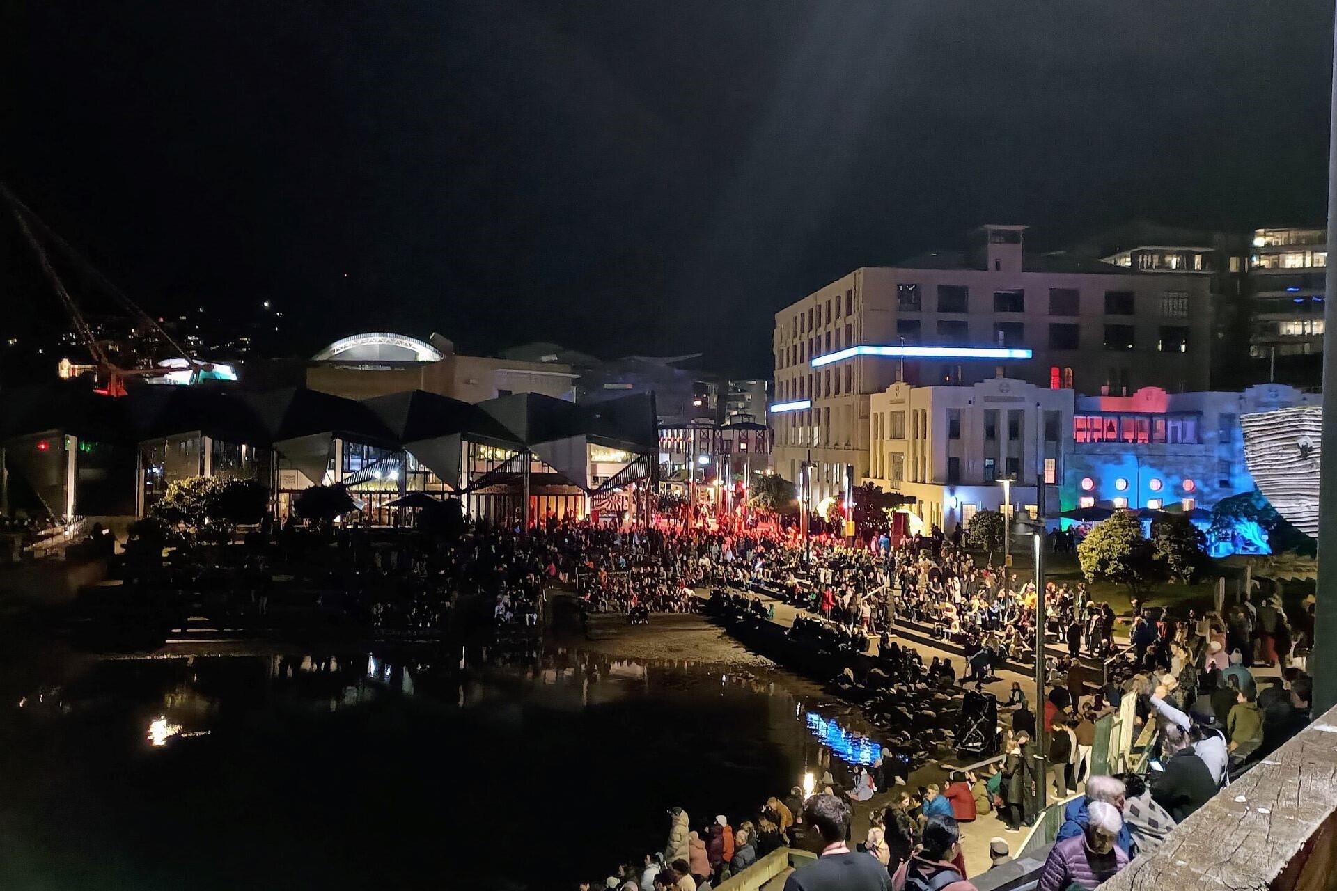 People celebrating Matariki in Wellington, New Zealand.