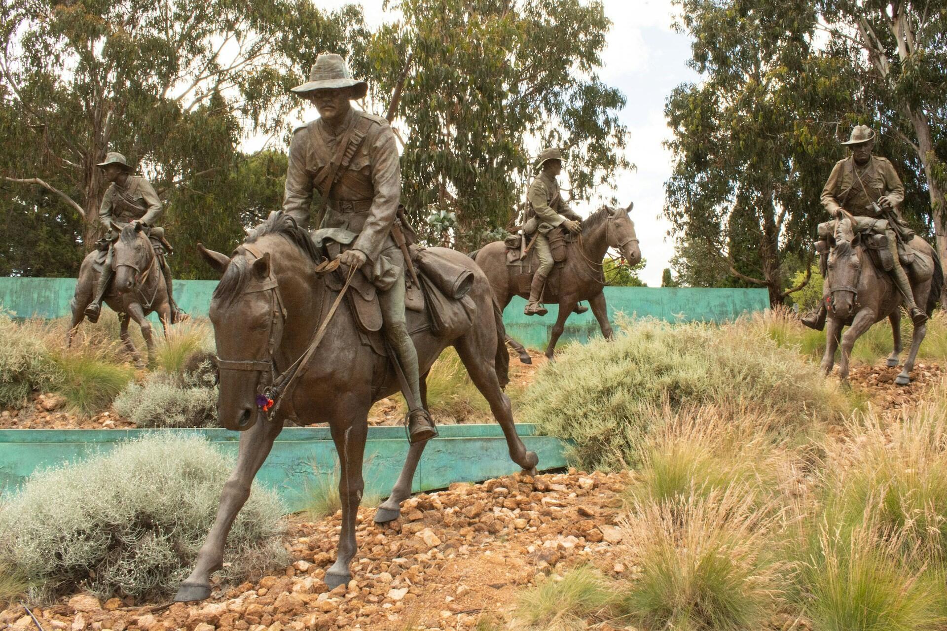 Statues of Anzac Horsemen.