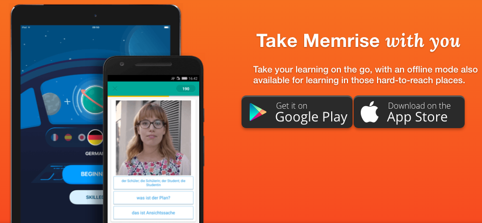 Learn English vocabulary through memrise