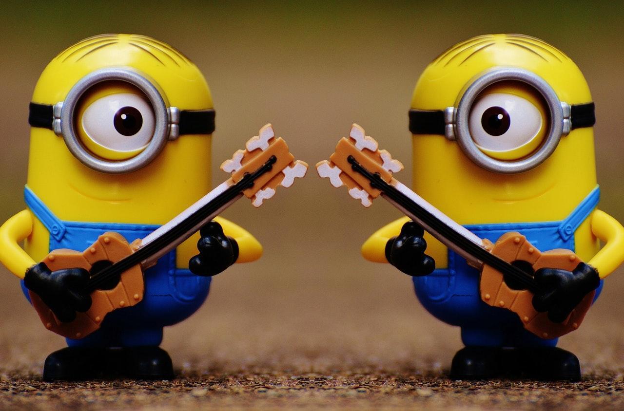 Minions with guitars