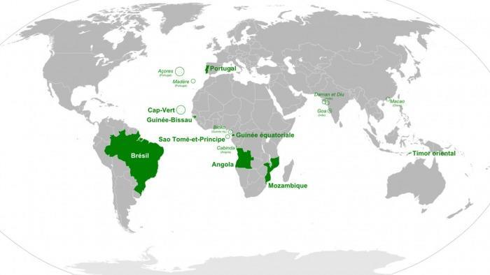 Portuguese is spoken on 4 different continents