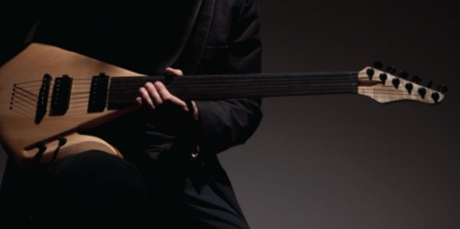 A stylish guitar that is in tune!