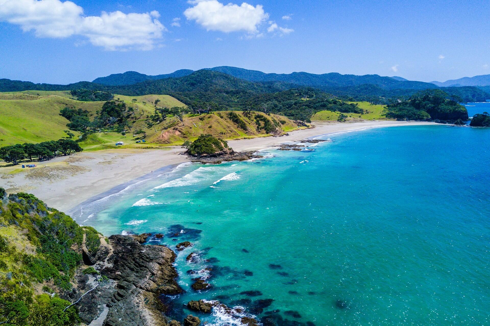 A beach in New Zealand.