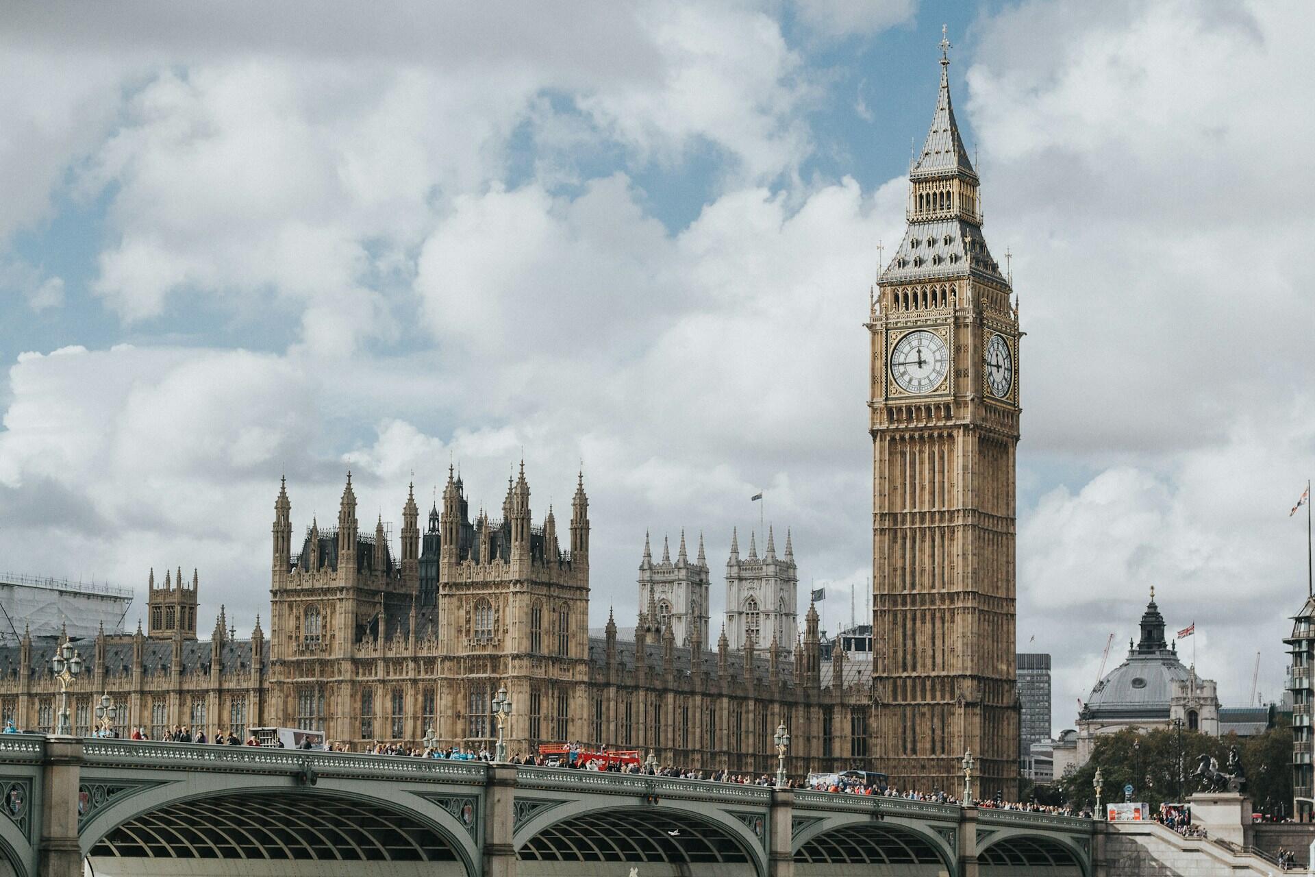 Palace of Westminster and Elizabeth Tower in London