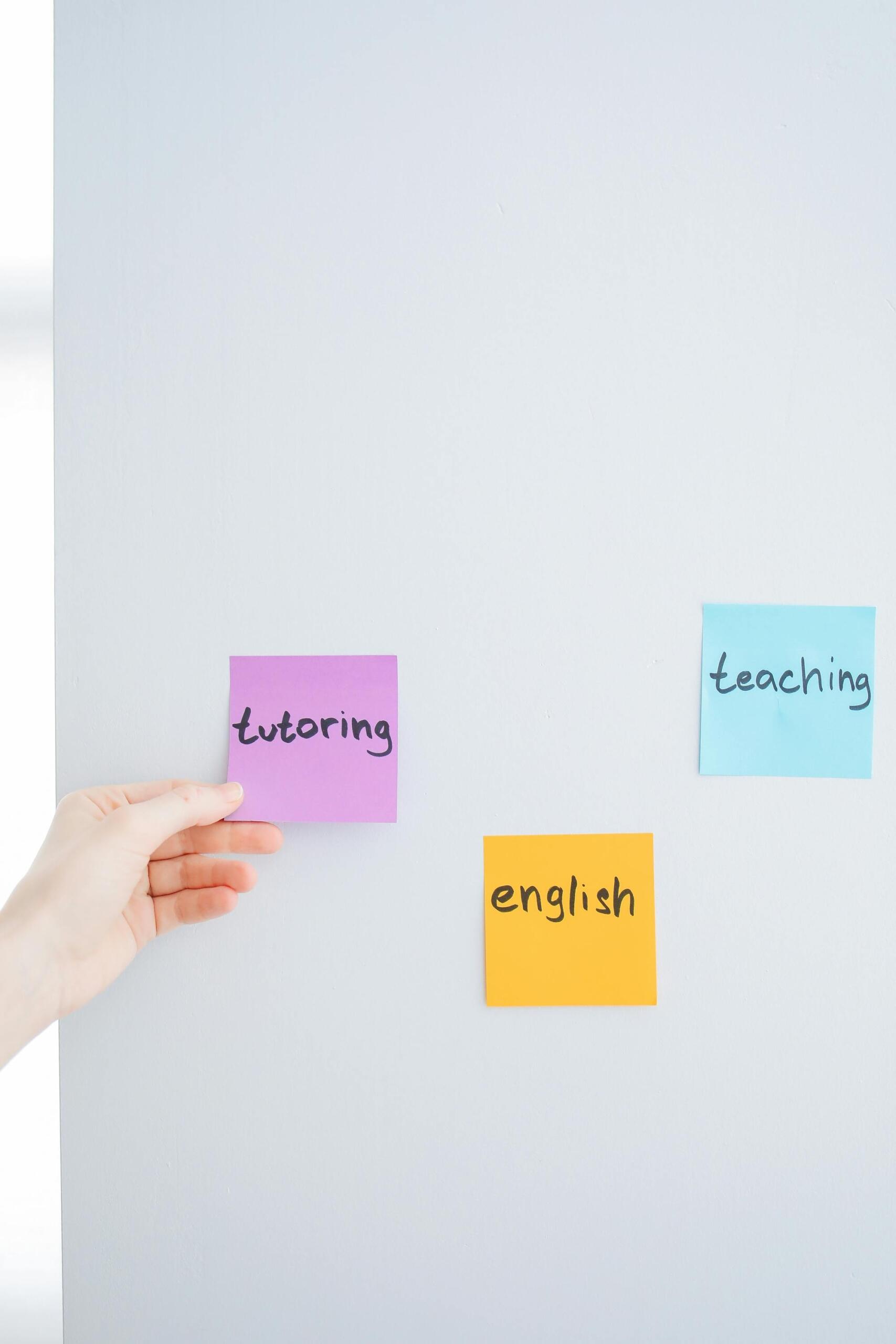 Tablero que indica como se podría aprender inglés
