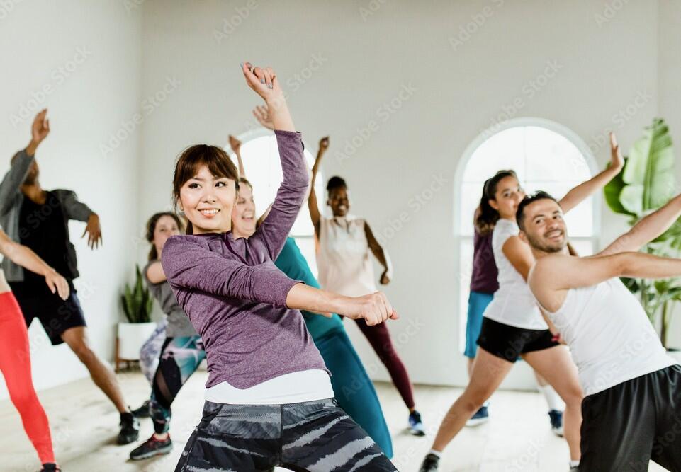 Fitness dance group 