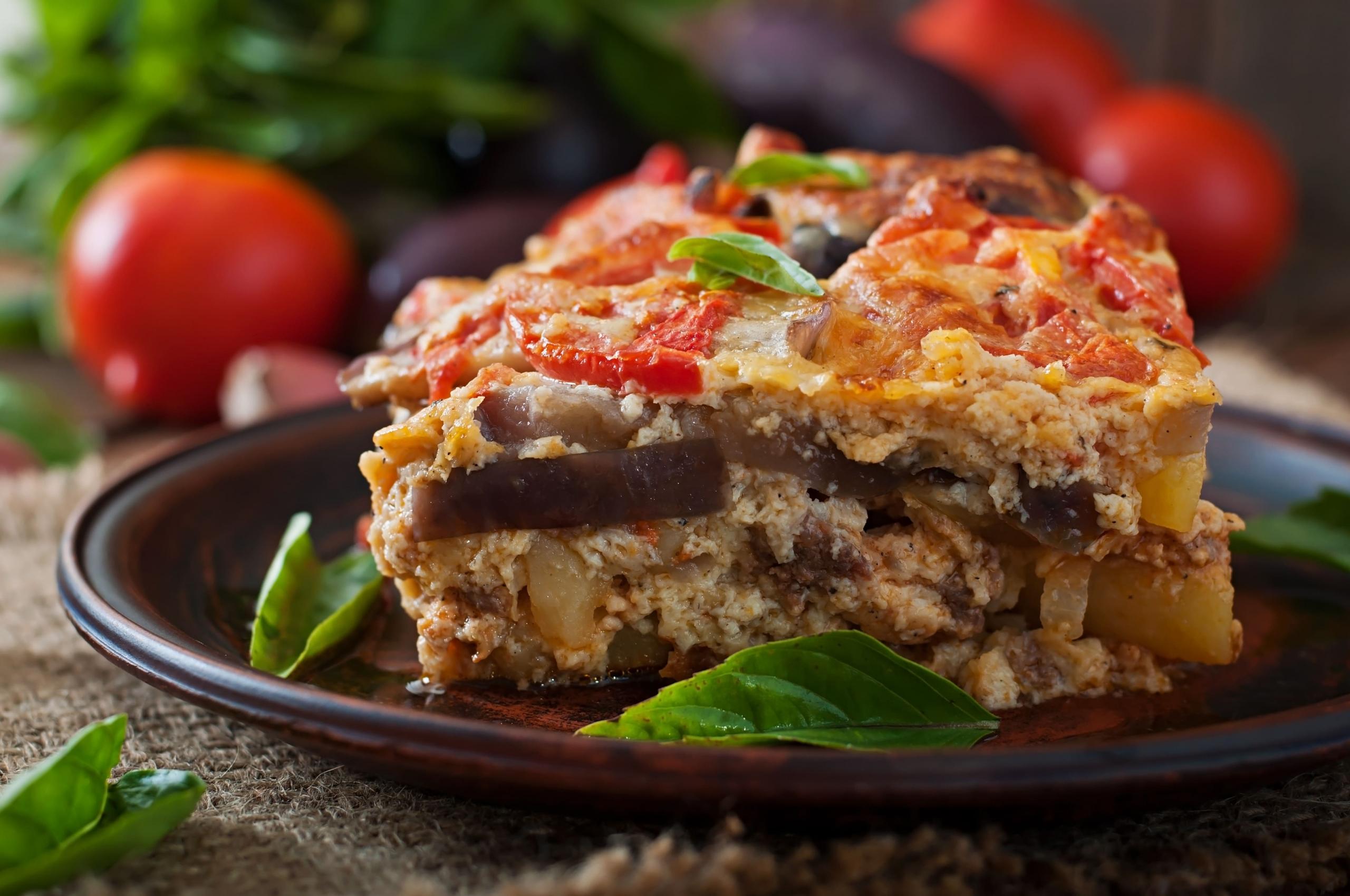 lasaña vegetariana de berenjena