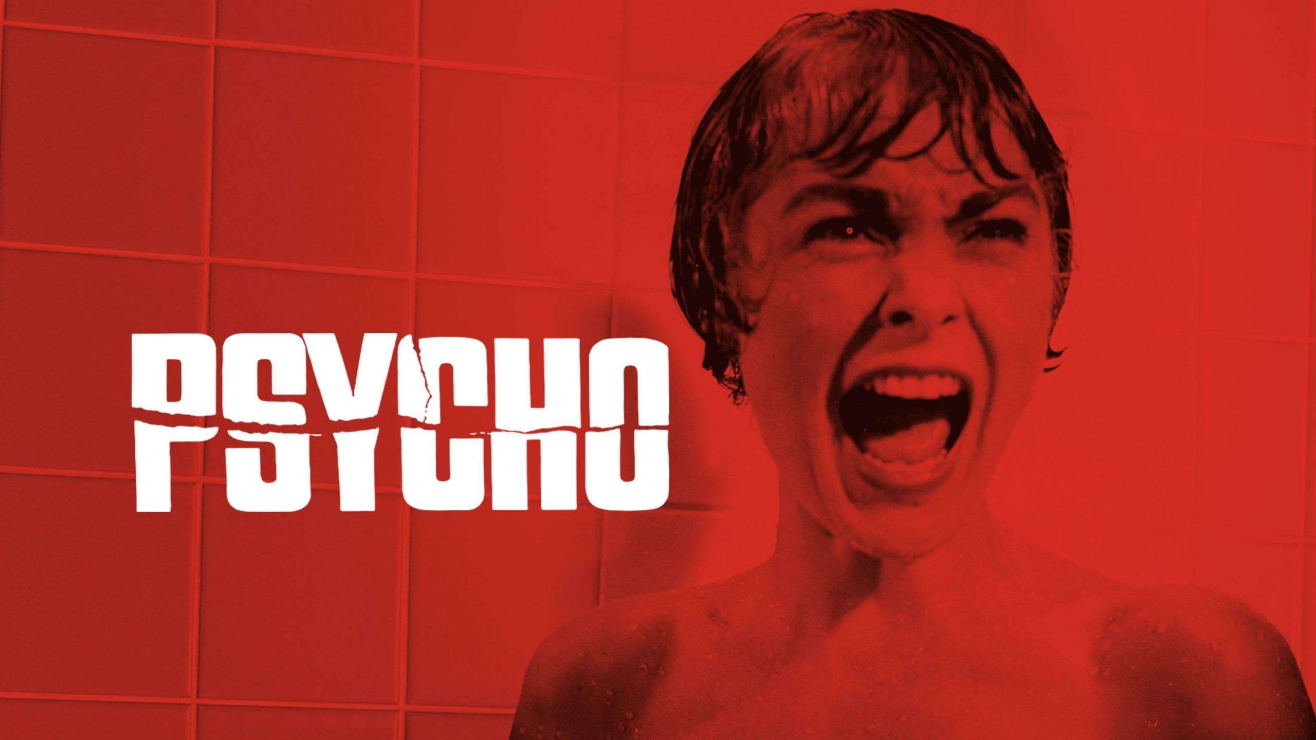actriz de la pelicula psicosis gritando en la ducha con el nombre de la pelicula en inglés PSYCHO