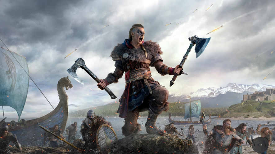 Un Vikingo nórdico en plena batalla