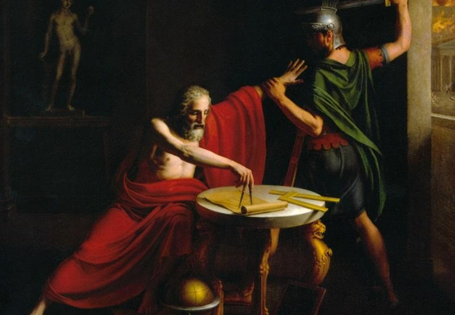 obra de arte de la muerte de Arquímedes