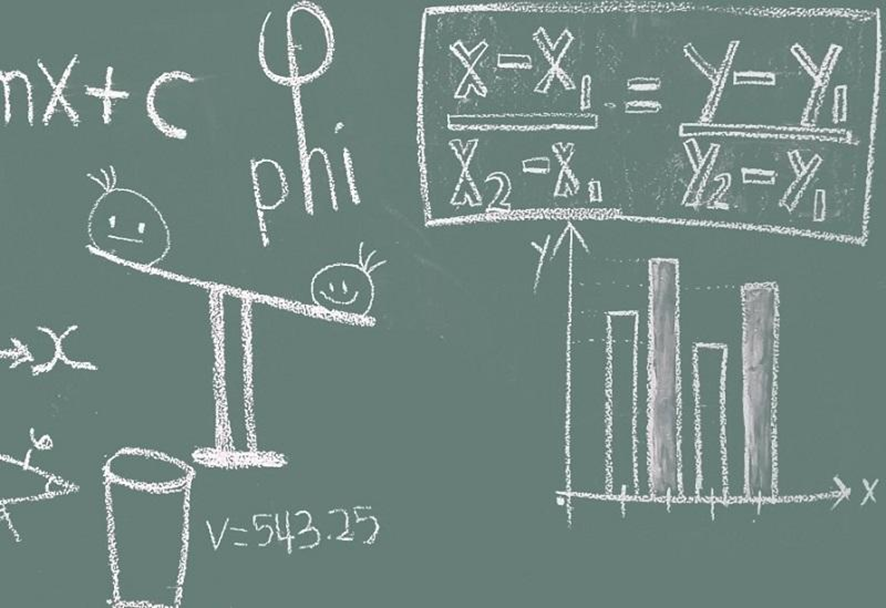 Pizarra de matemáticas