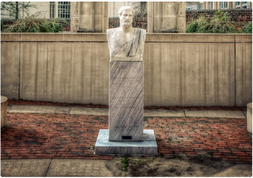 Busto de Hipócrates.