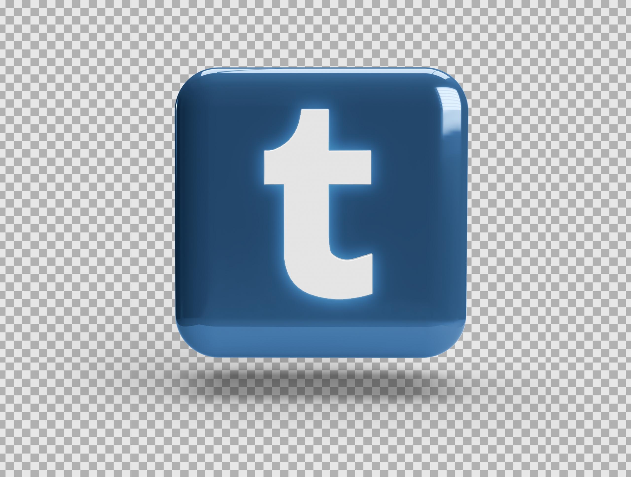 logo tumblr en 3d