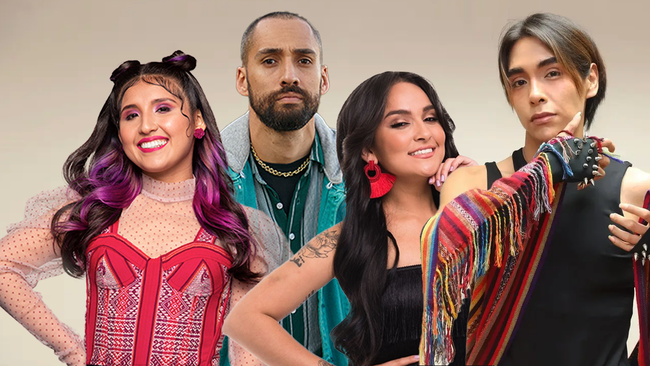 collage de Milena Warthon, A.C.O, Daniela Darcourt y Lenin Tamayo