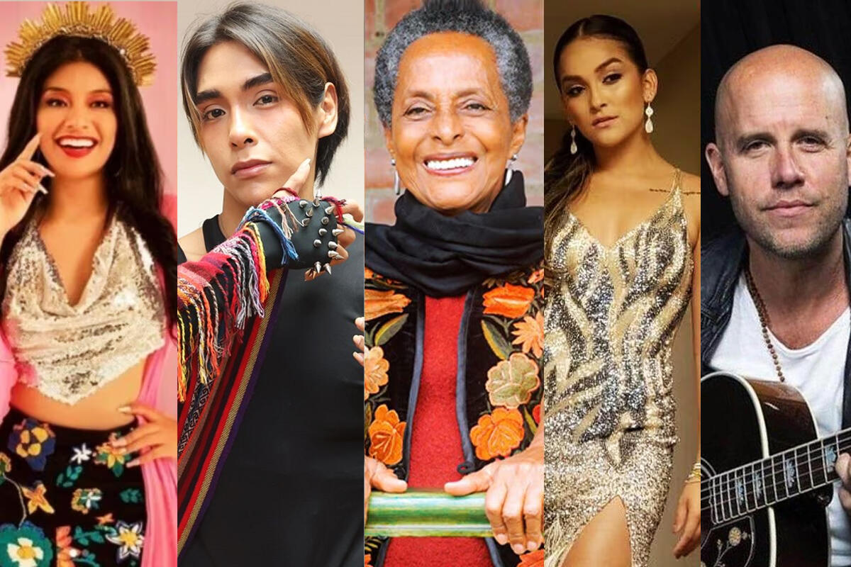 Collage artistas peruanos representativos