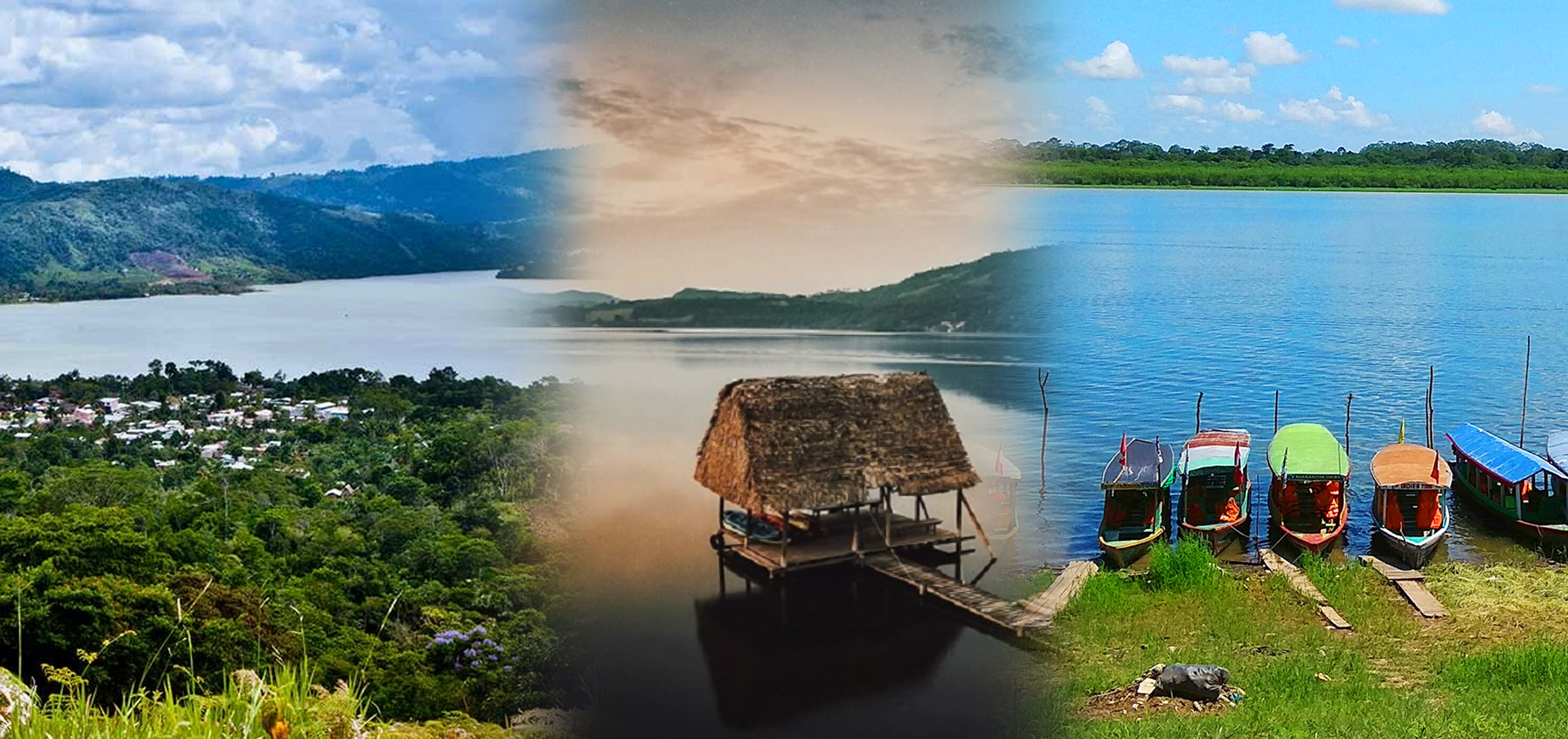 collage de lagunas representativas de la selva peruana