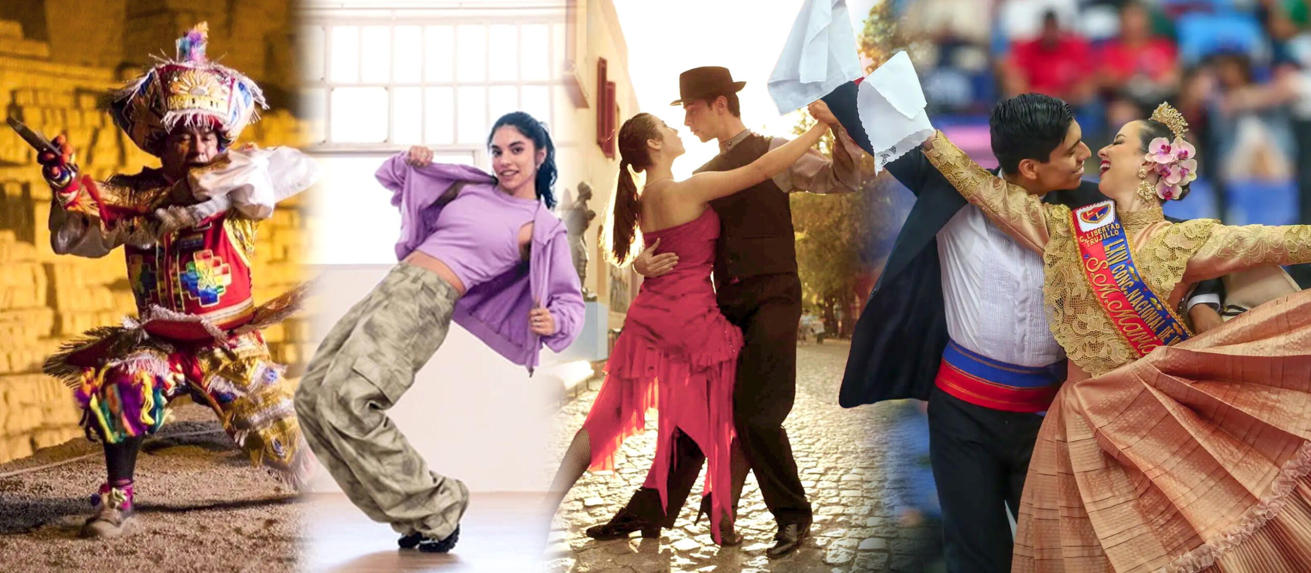 collage de cuatro danzas variadas diferentes
