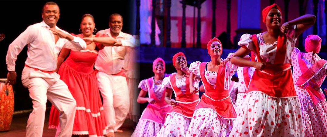 collage de bailarines de festejo y negroide