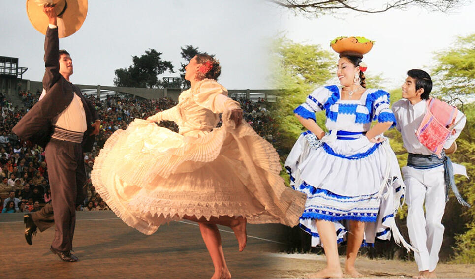 collage de marinera norteña y tondero piurano