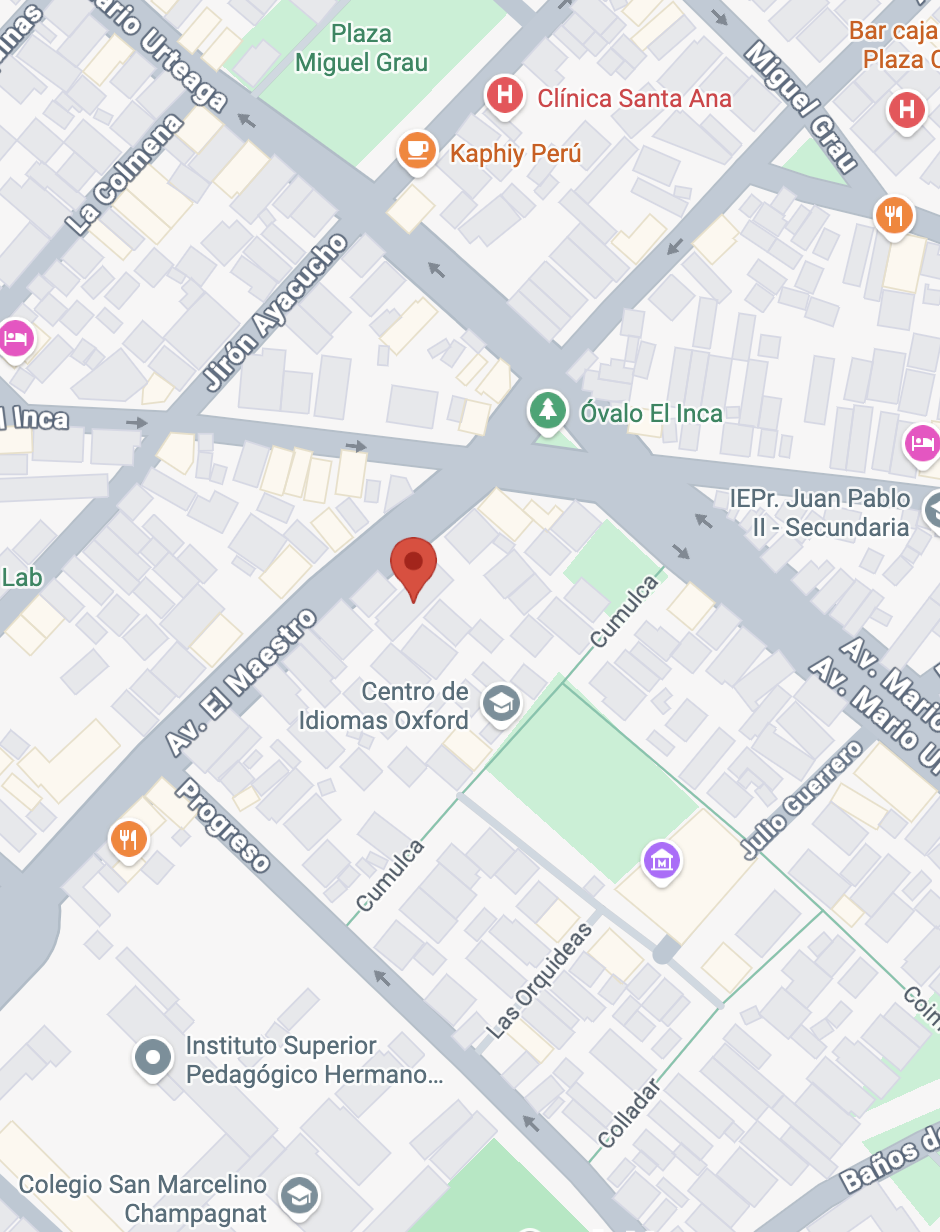 ubicación de Culfit: Av. Maestro 360 - Cajamarca