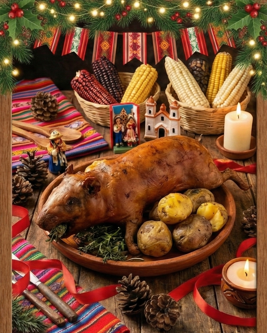 plato de comida tradicional de la sierra peruana para navidad