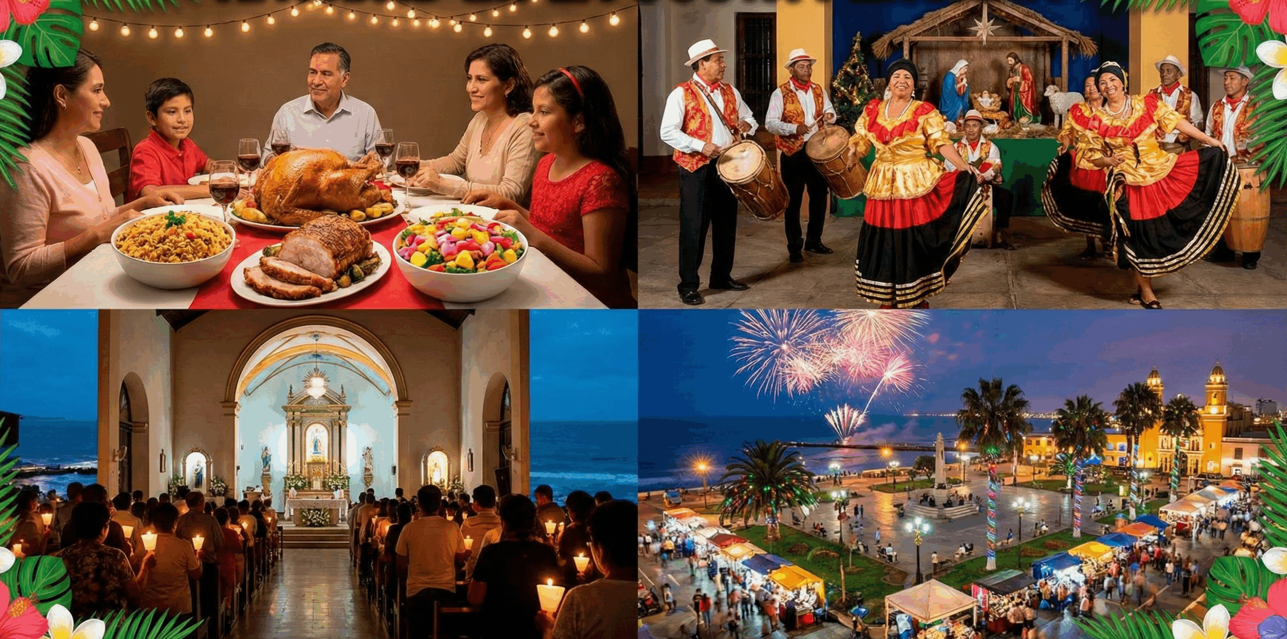 collage de celebraciones costa peruana