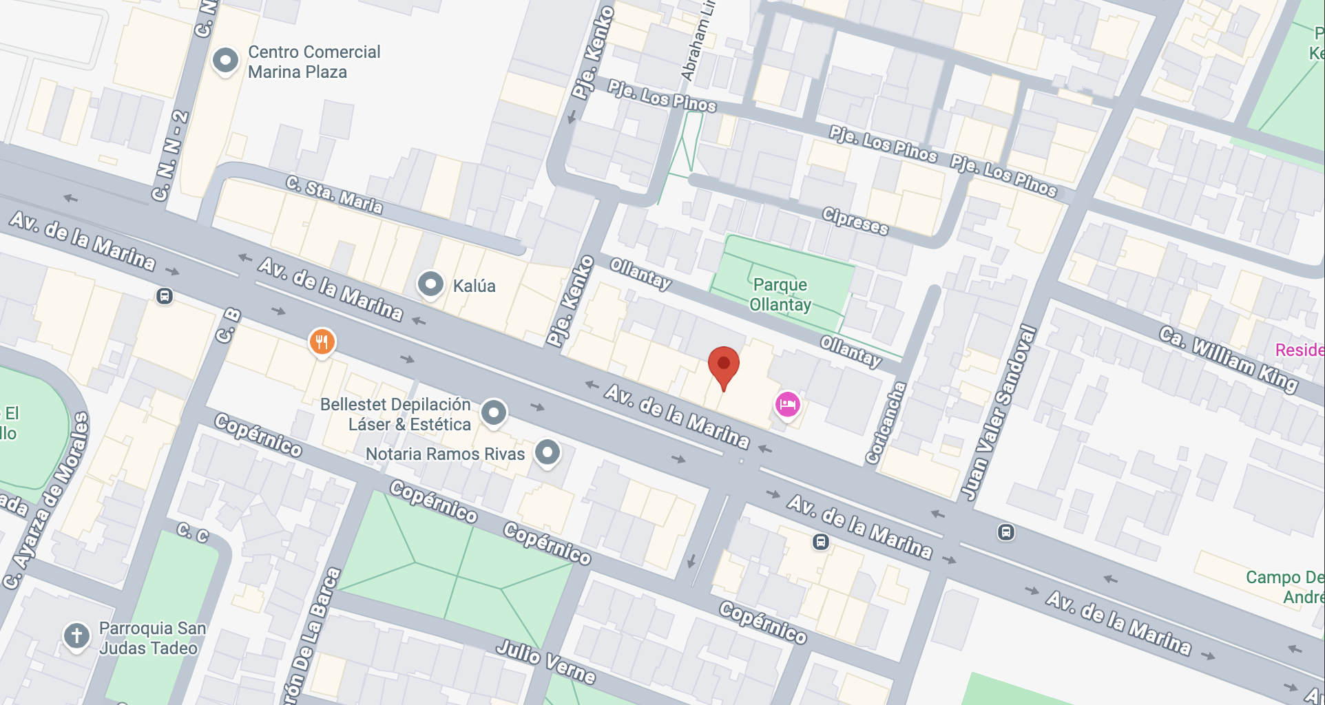 Ubicacion en mapa de Peru Fight Academy – Sede Central (Pueblo Libre)