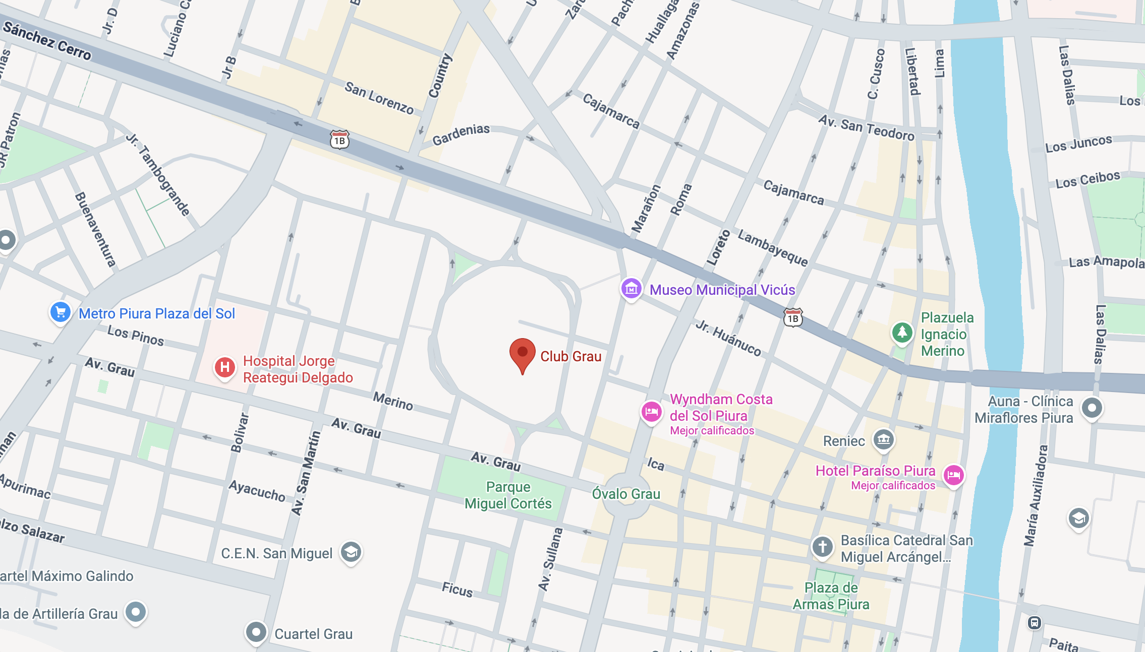 screenshot Academia de natación en el Club Grau: Club Grau, Av. Los Cocos 120, Piura