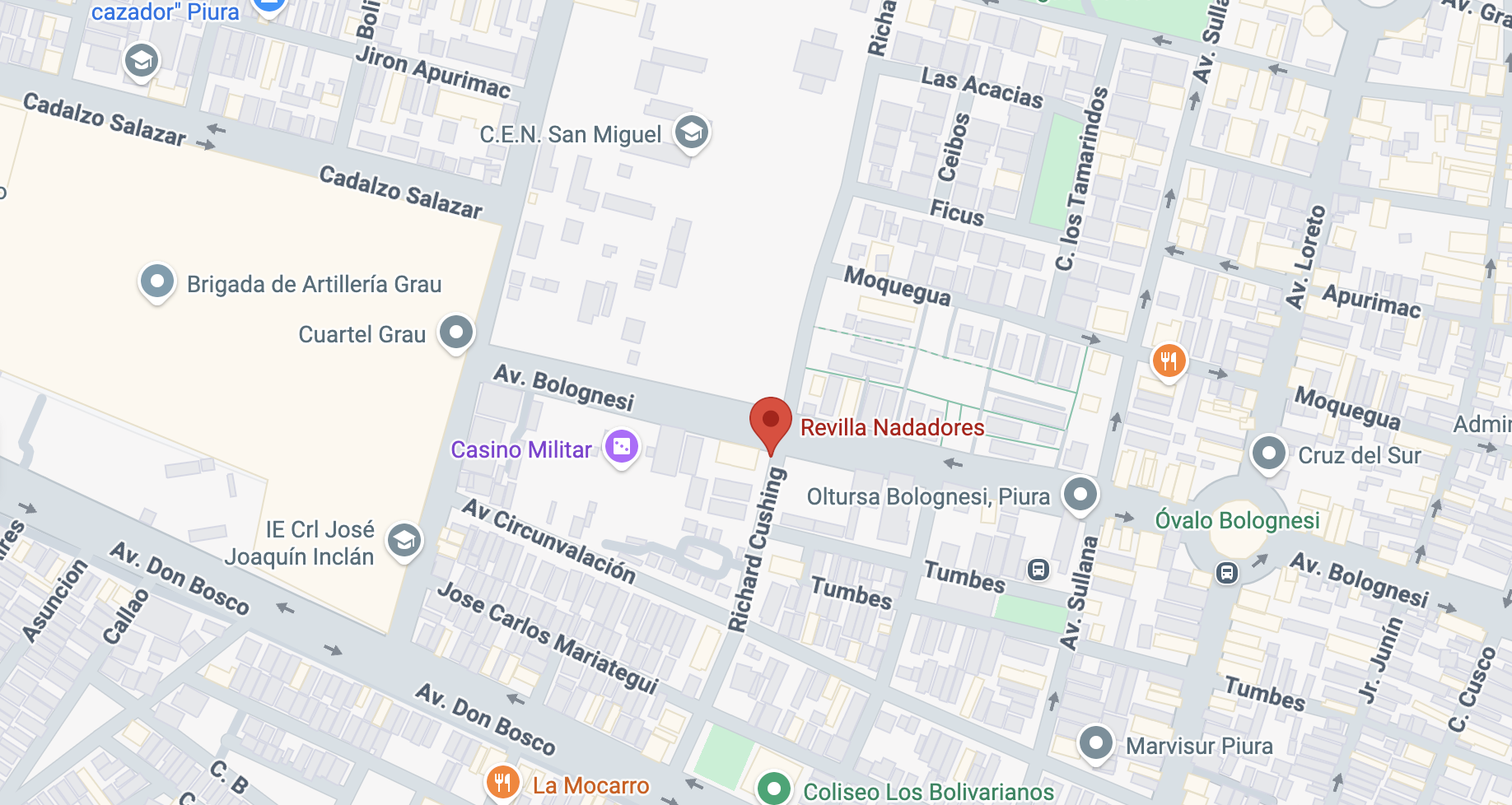 screenshot de academia de natación Club Revilla: Av. Bolognesi 1001 (Piscina circulo militar)