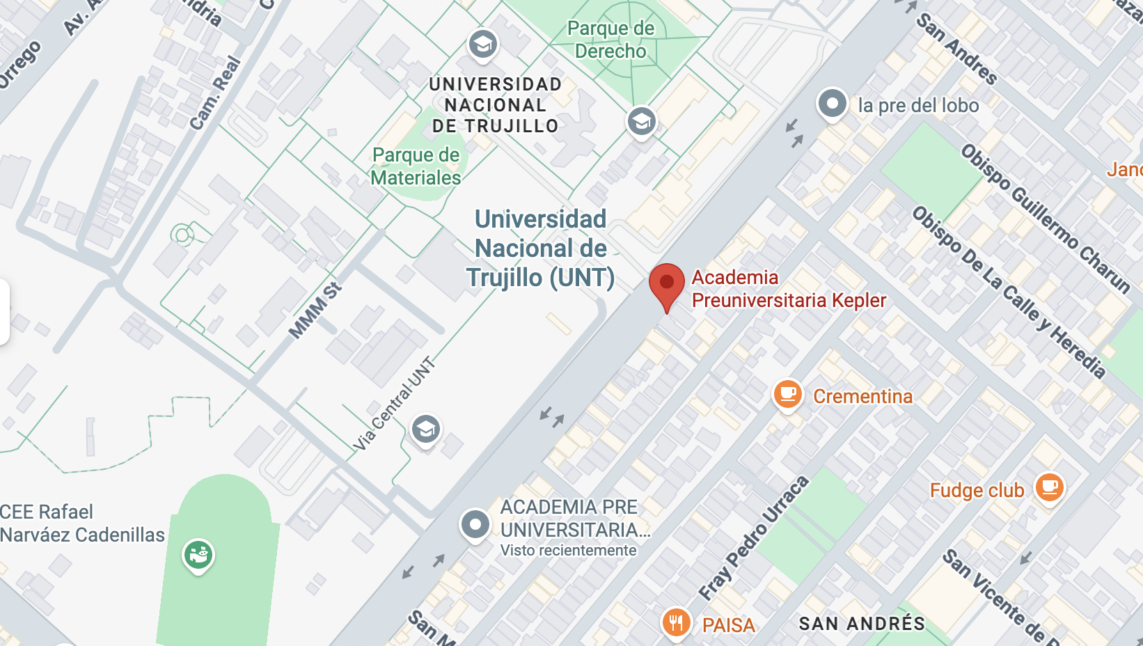 screenshot ubicación de Academia Kepler