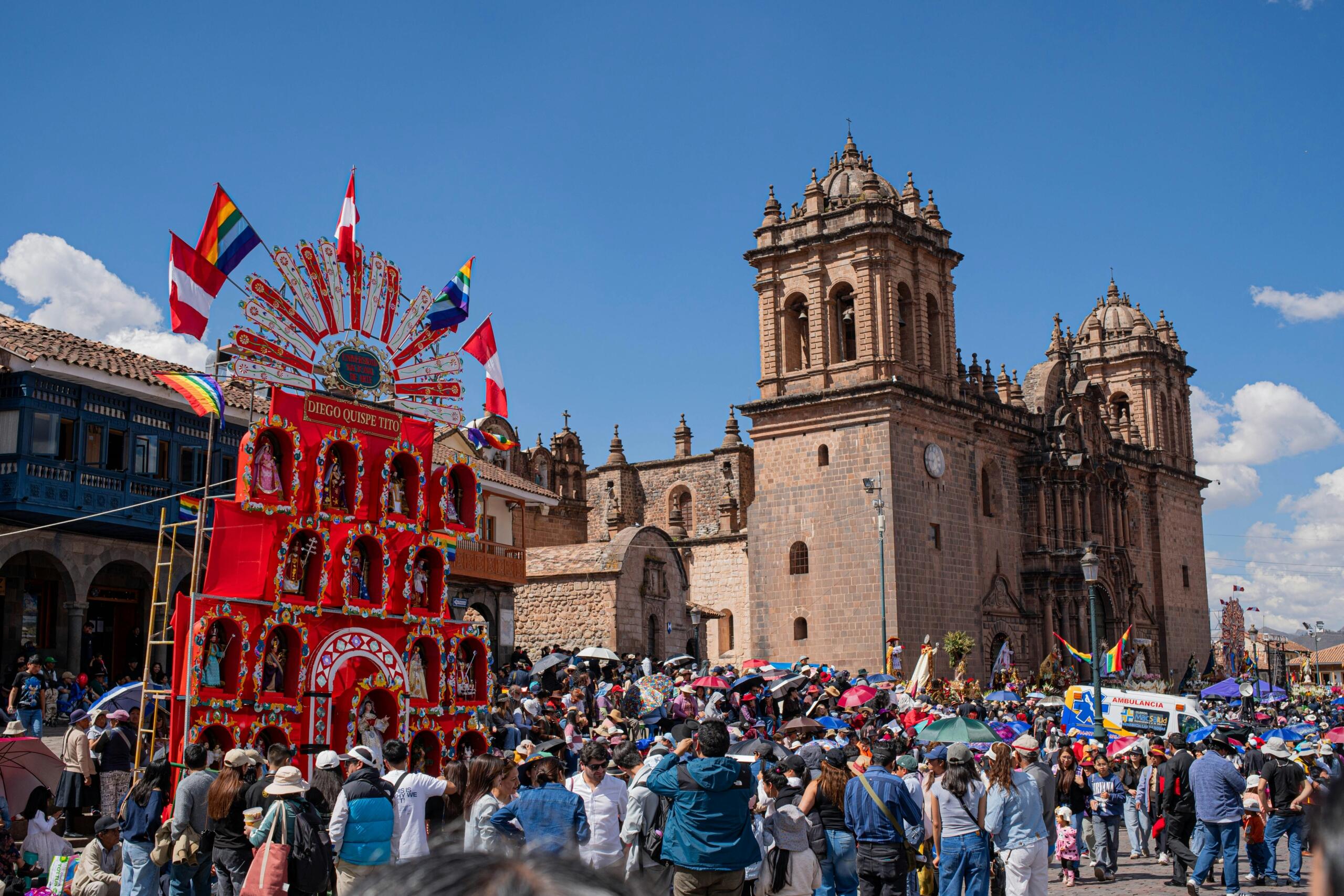 Día de celebración por fiestas patrias en Cusco
