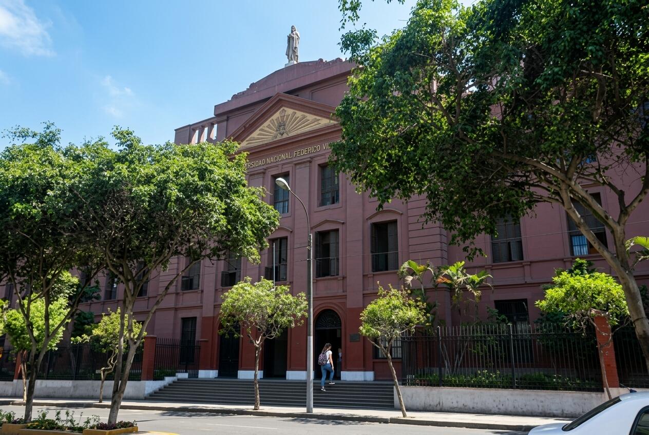 Joven ingresando a la Universidad Federico Villarreal