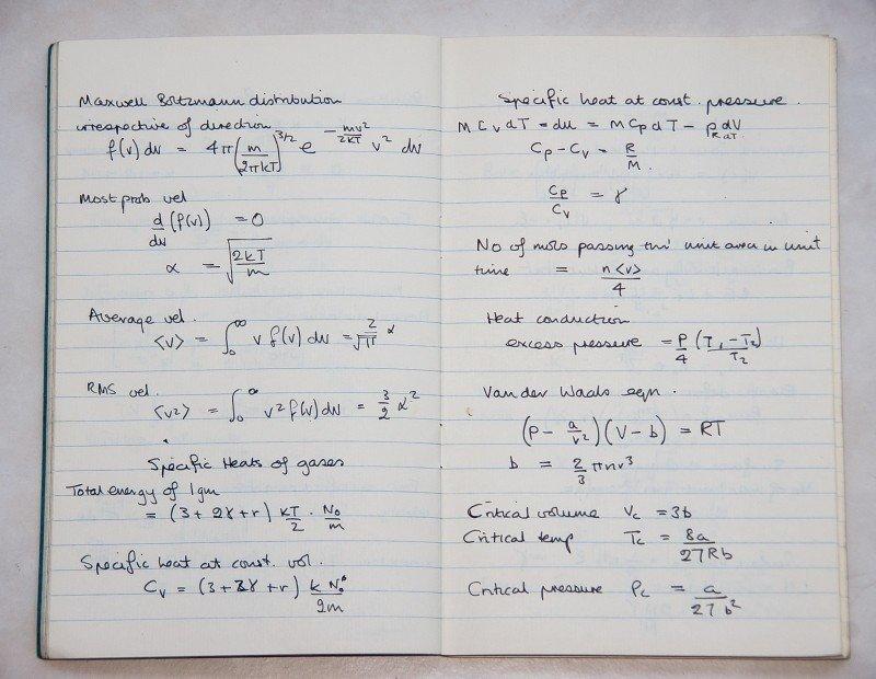 Zeszyt z równaniami matematycznymi
