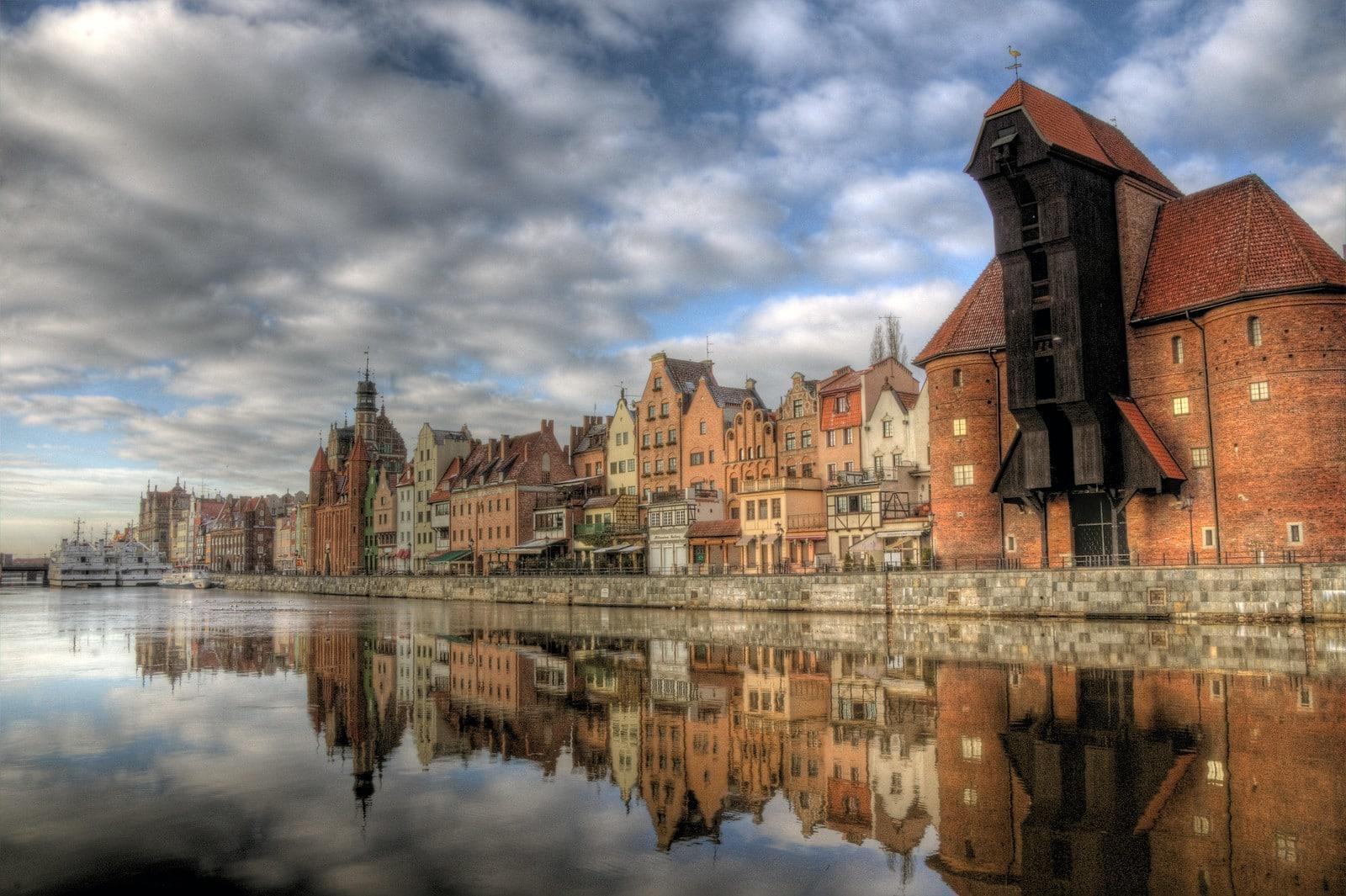 gdańsk panorama stare miasto starówka motława żuraw
