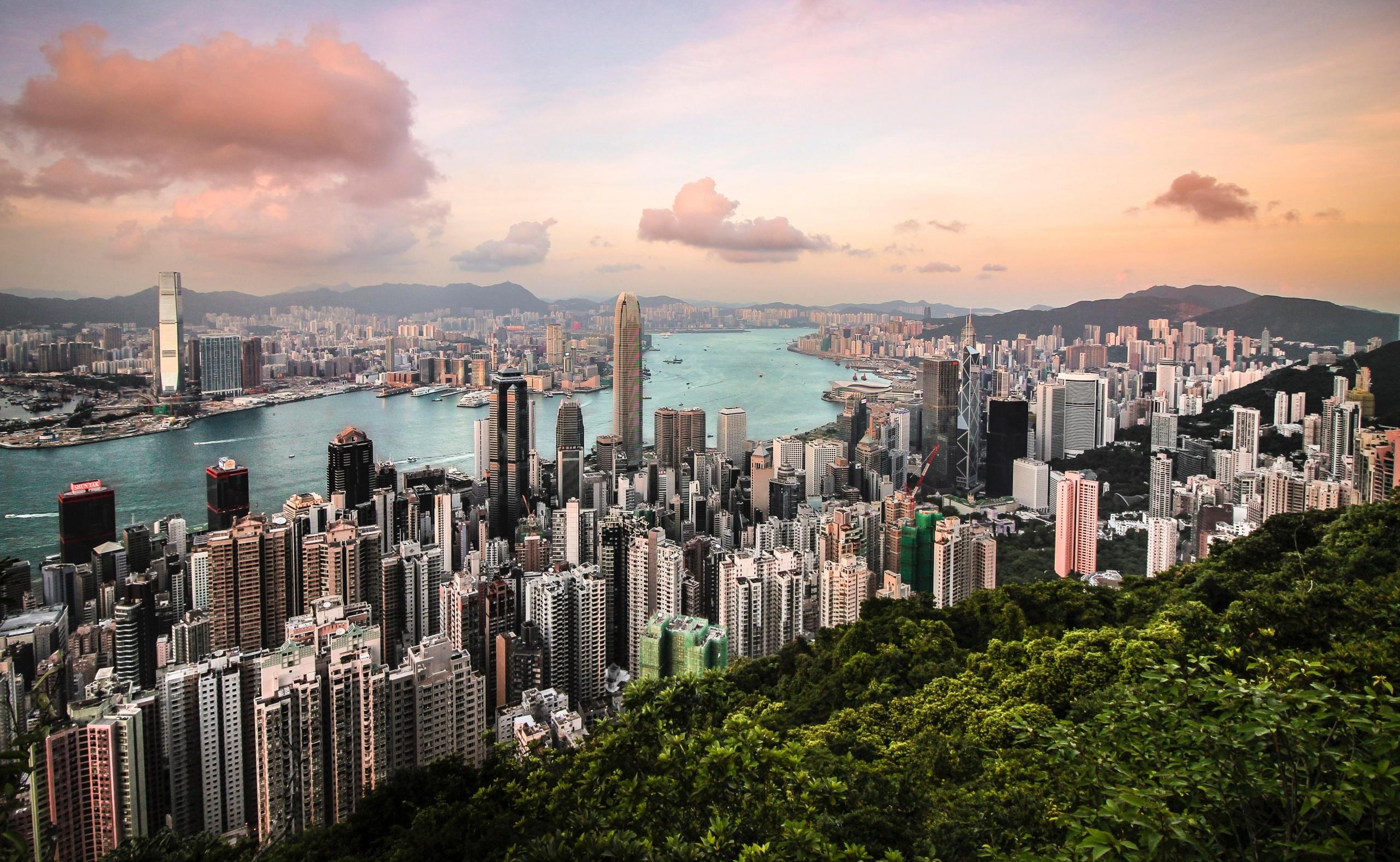 widok na wyspę w hongkongu