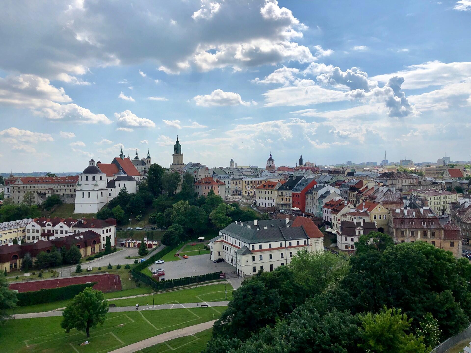 Lublin, Polska, panorama miasta.