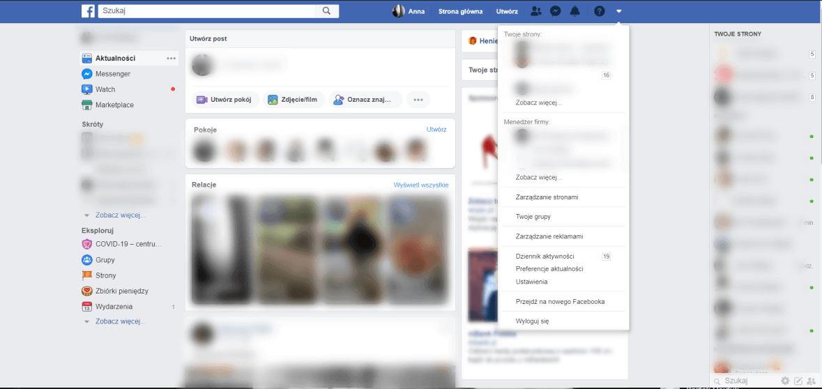 Strona główna Facebooka