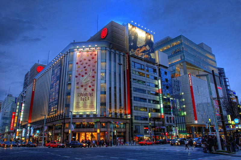 galeria handlowa w dzielnicy ginza tokio