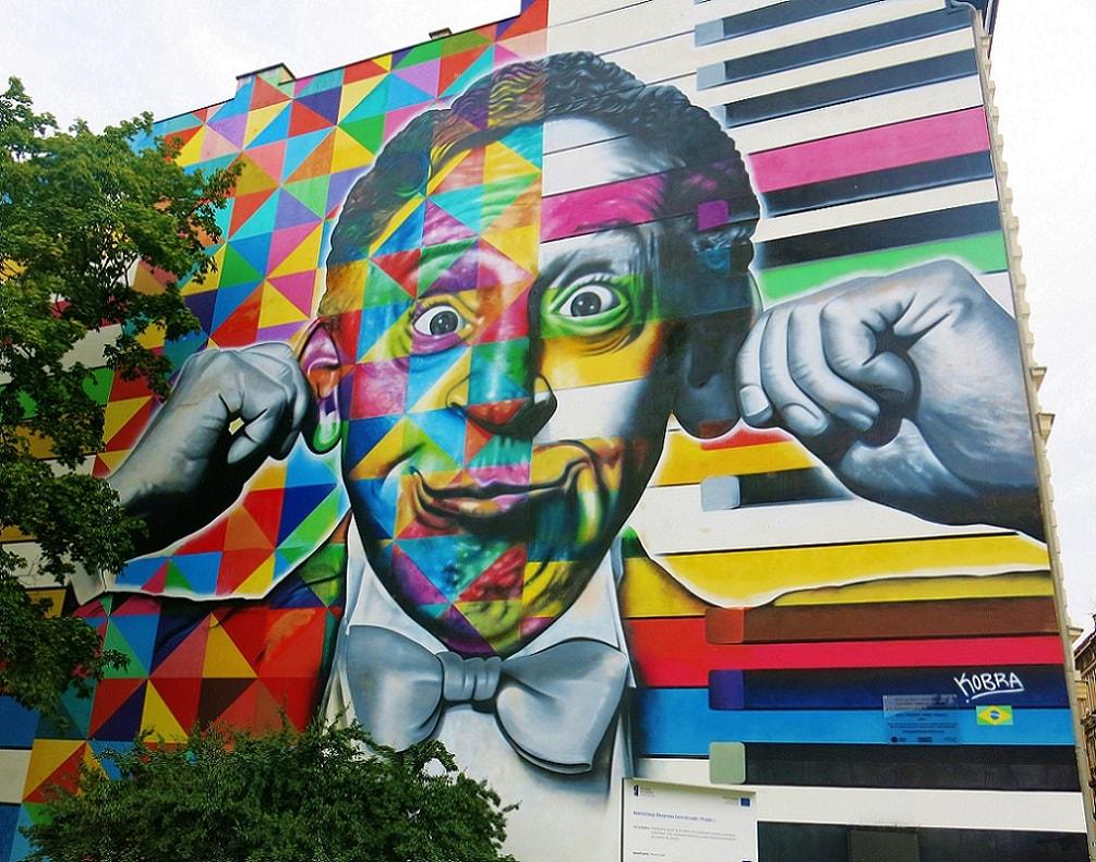 mural rubinstein w łodzi