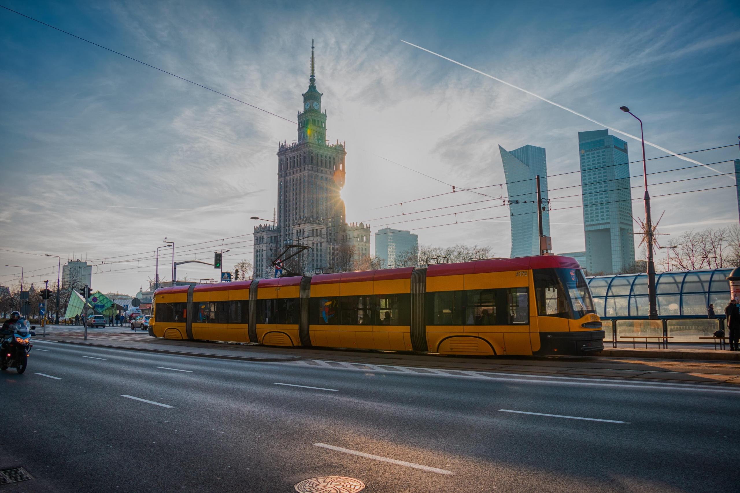 pałac kultury tramwaj w warszawie