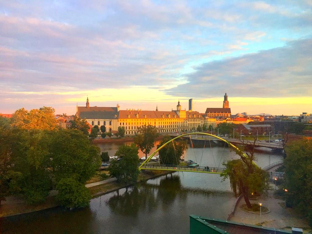 panorama wrocławia most