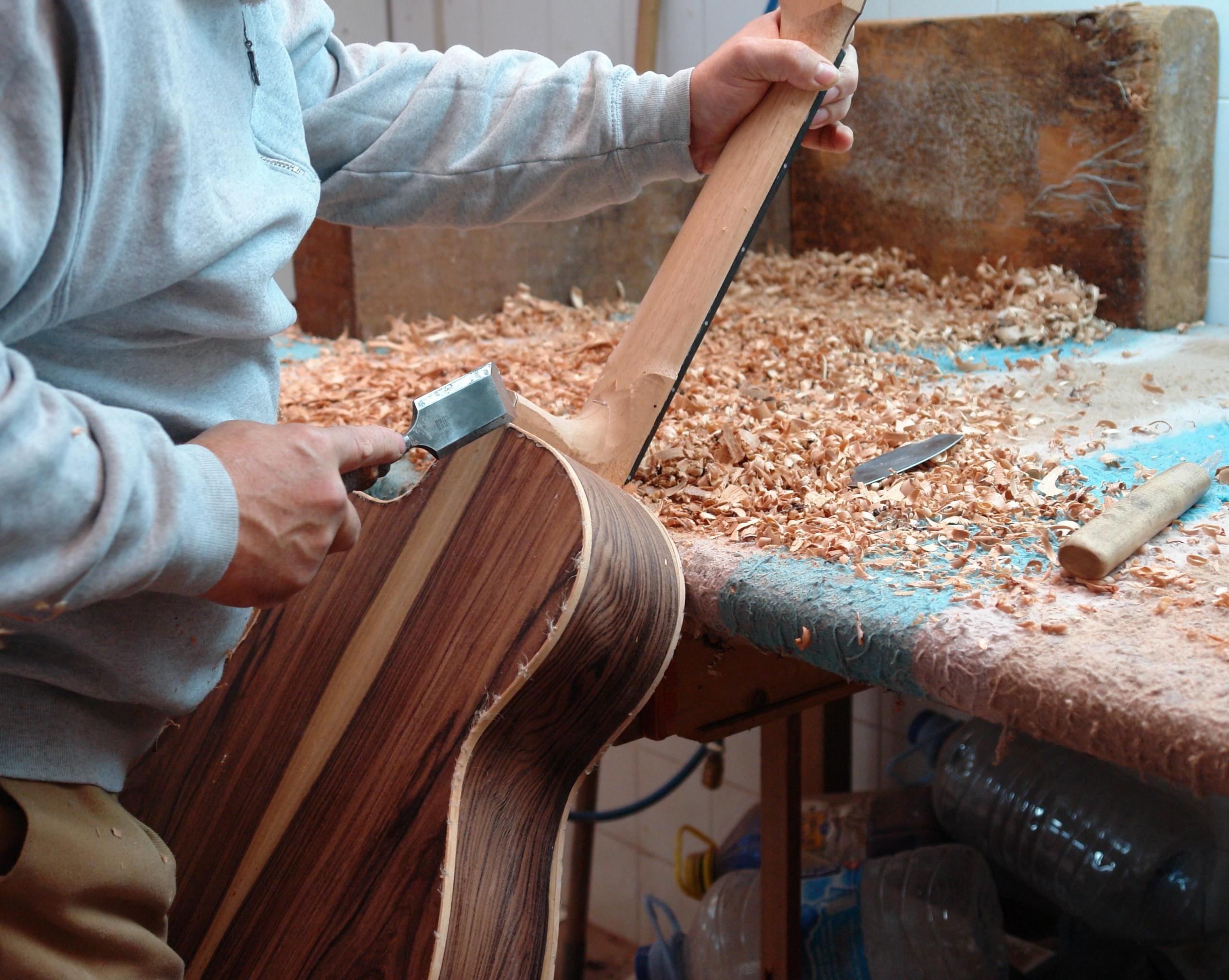 Lutnik z gitarą.